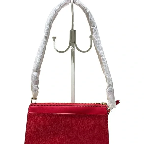 Michael Kors Elegant Red Leather Shoulder Bag - Picture 2 of 7